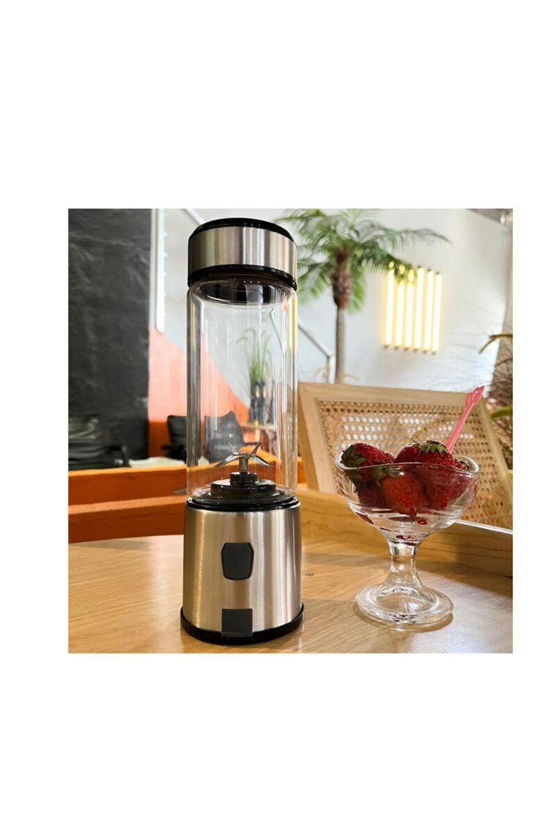 Genel Markalar 450 Ml Taşınabilir Metal Kişişel Blender Shake'n Smoothies Blender Keskin Bıçaklı