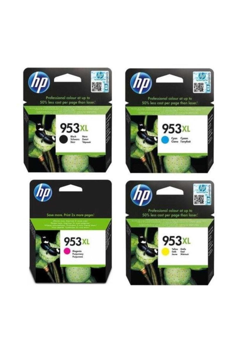 HP 953xl Orjinal Kartuş 4lü Set F6u17ae F6u16ae F6u18ae