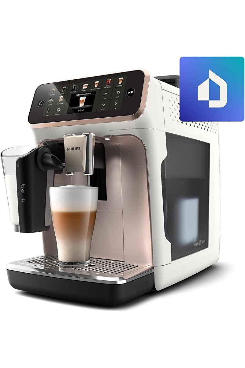 Philips 5500 Serisi LatteGo Tam Otomatik Espresso Makinesi, 20 Sıcak ve Soğuk İçecek, EP5543/80