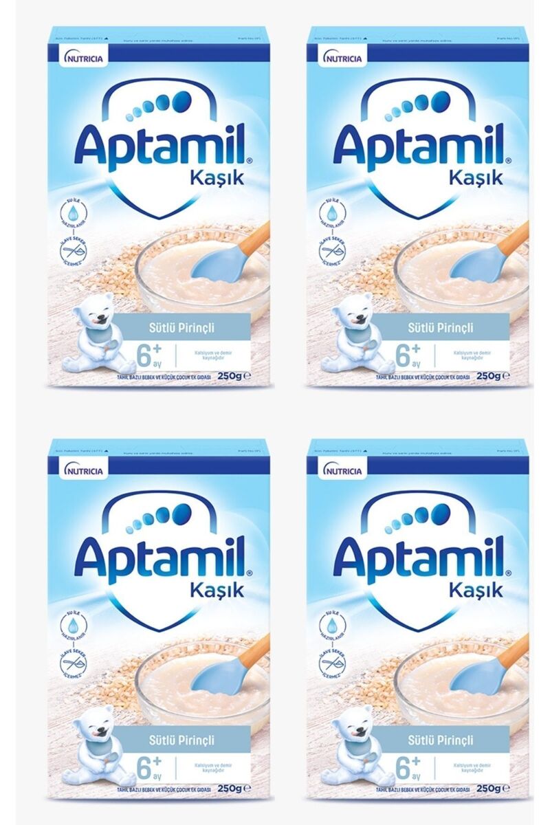 Aptamil Sütlü Pirinçli Kaşık Mama 250 GR 6+ Ay 4`lü Avantaj Paketi (1000GR)