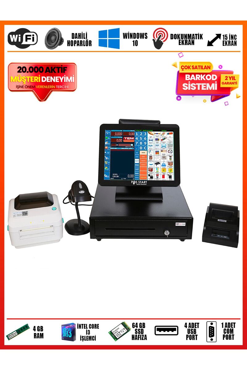 POS START Barkod Sistemi | Tekstil | Standart Set