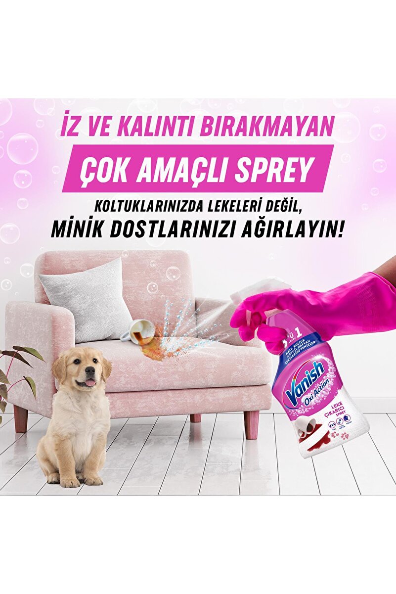 Vanish Oxi Action Halı, Koltuk Ve Evcil Hayvan Leke Çıkarıcı Sprey 500 ml x 2