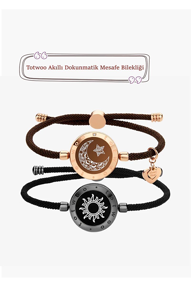 Totwoo Mesafe Bilekliği - Akıllı Dokunmatik Sevgililer Bilekliği