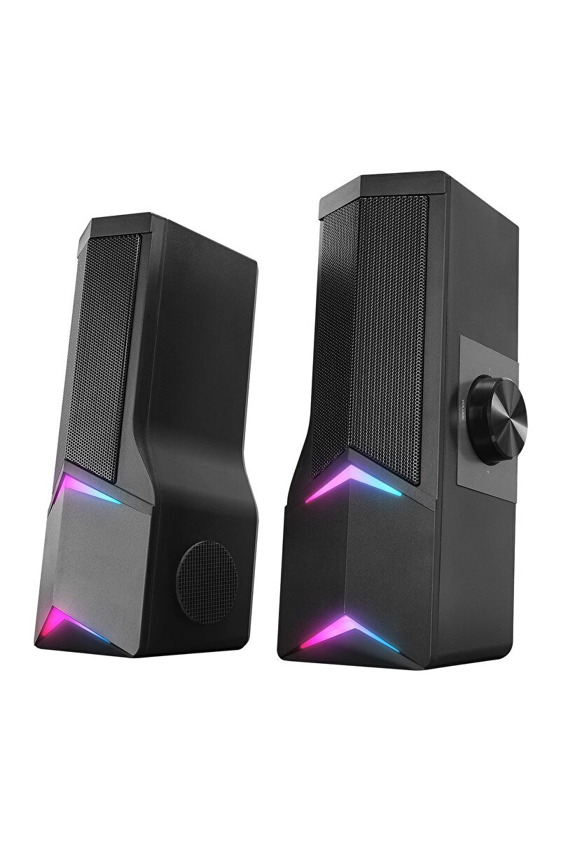 Rampage Elegant X10 2.0 Bluetoothlu Rms 3W*2 RGB Işıklı Multimedia Usb 5V 45dB Gaming Oyuncu Speaker