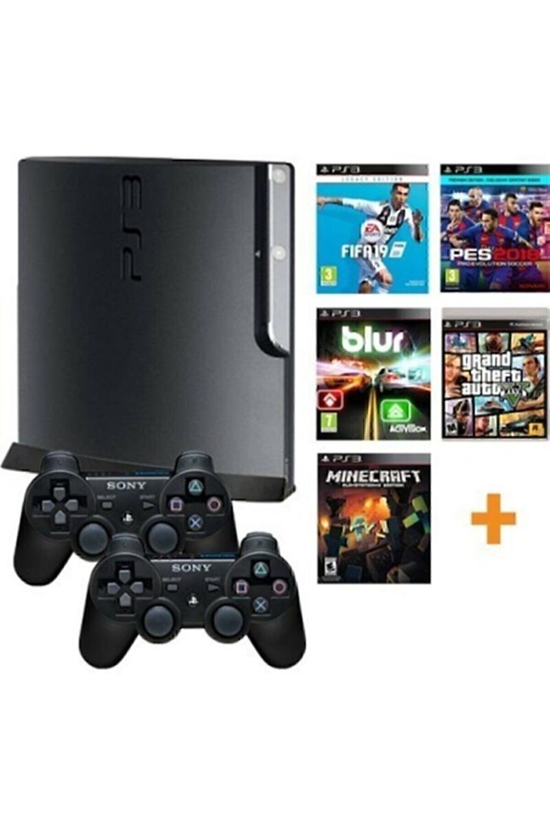 Sony Playstation 3 Slim 500 2 Oyun Kolu 40 Oyun (TEHŞİR ÜRÜN)
