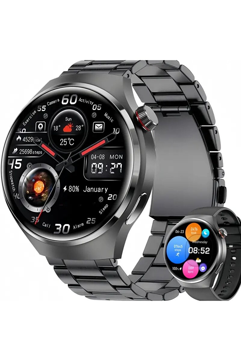 Melzohome GT3/K4 max* Watch Amoled Ekran Android ve iOS Uyumlu Arama Yapan Bluetooth bağlantılı