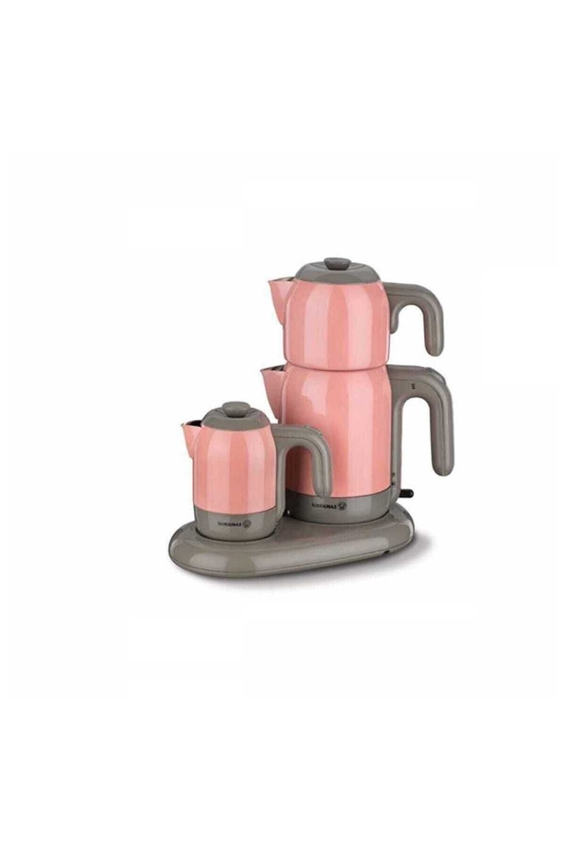 KORKMAZ A353-02 Mia Pembe Çay Kahve Makinesi Pembe/gri