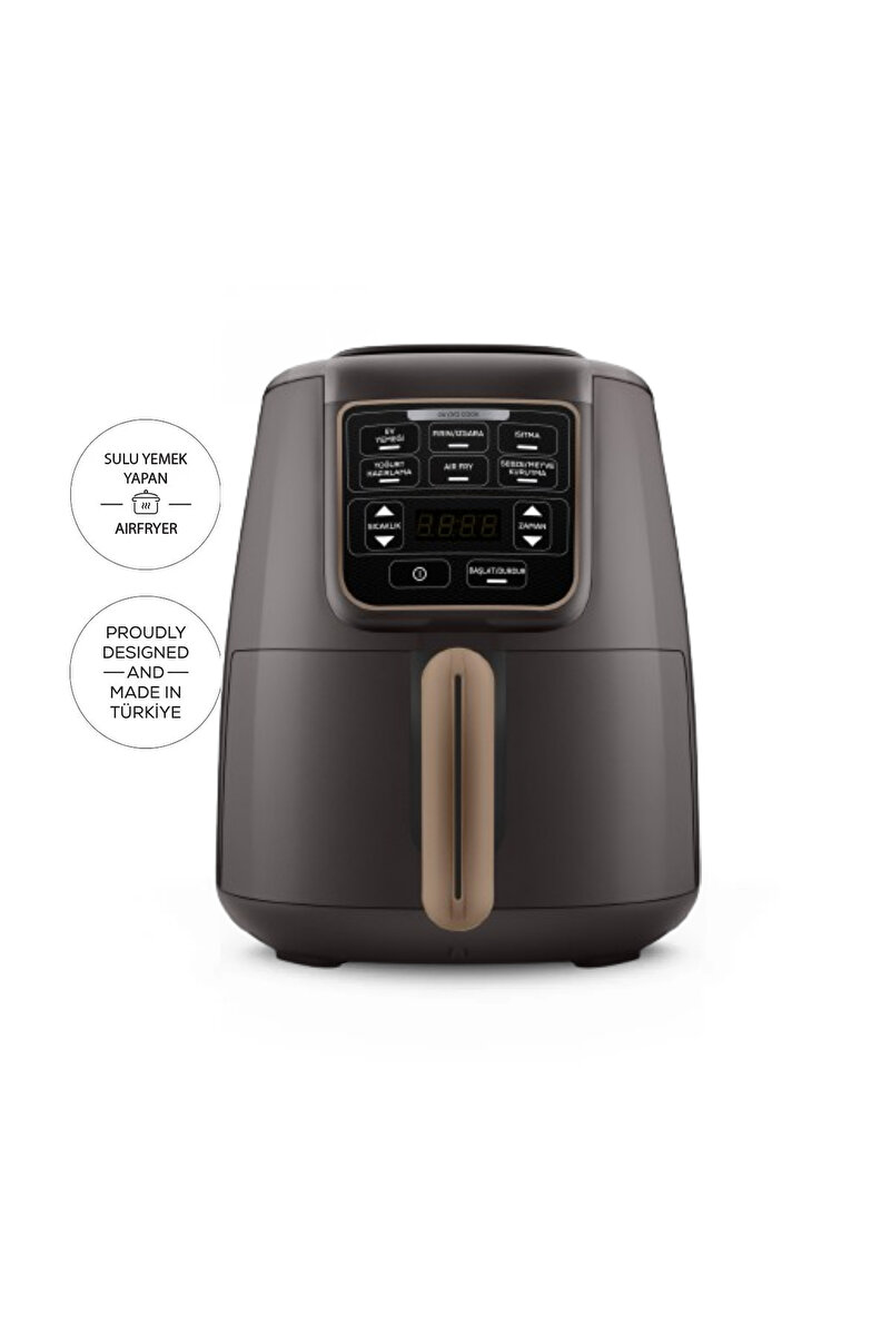 Karaca Air Pro Cook XL 2 in 1 Konuşan Airfryer Walnut Brown 4 Kişilik