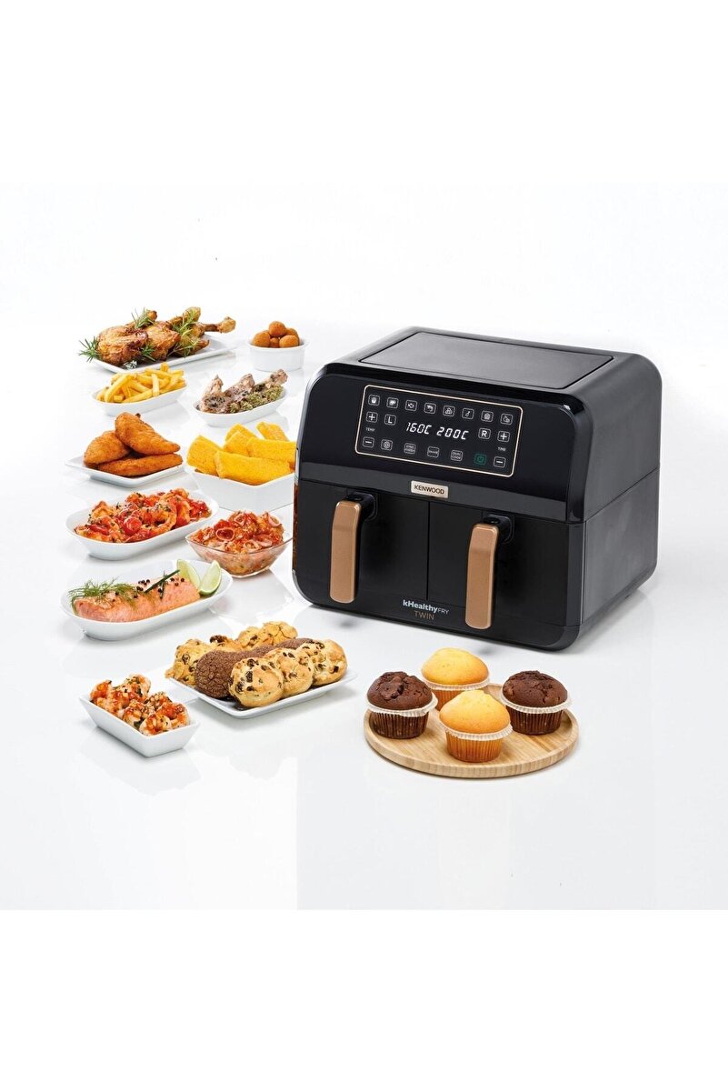 Kenwood Hfp70.000bk Dual Air Fryer Bk Copper Fritöz