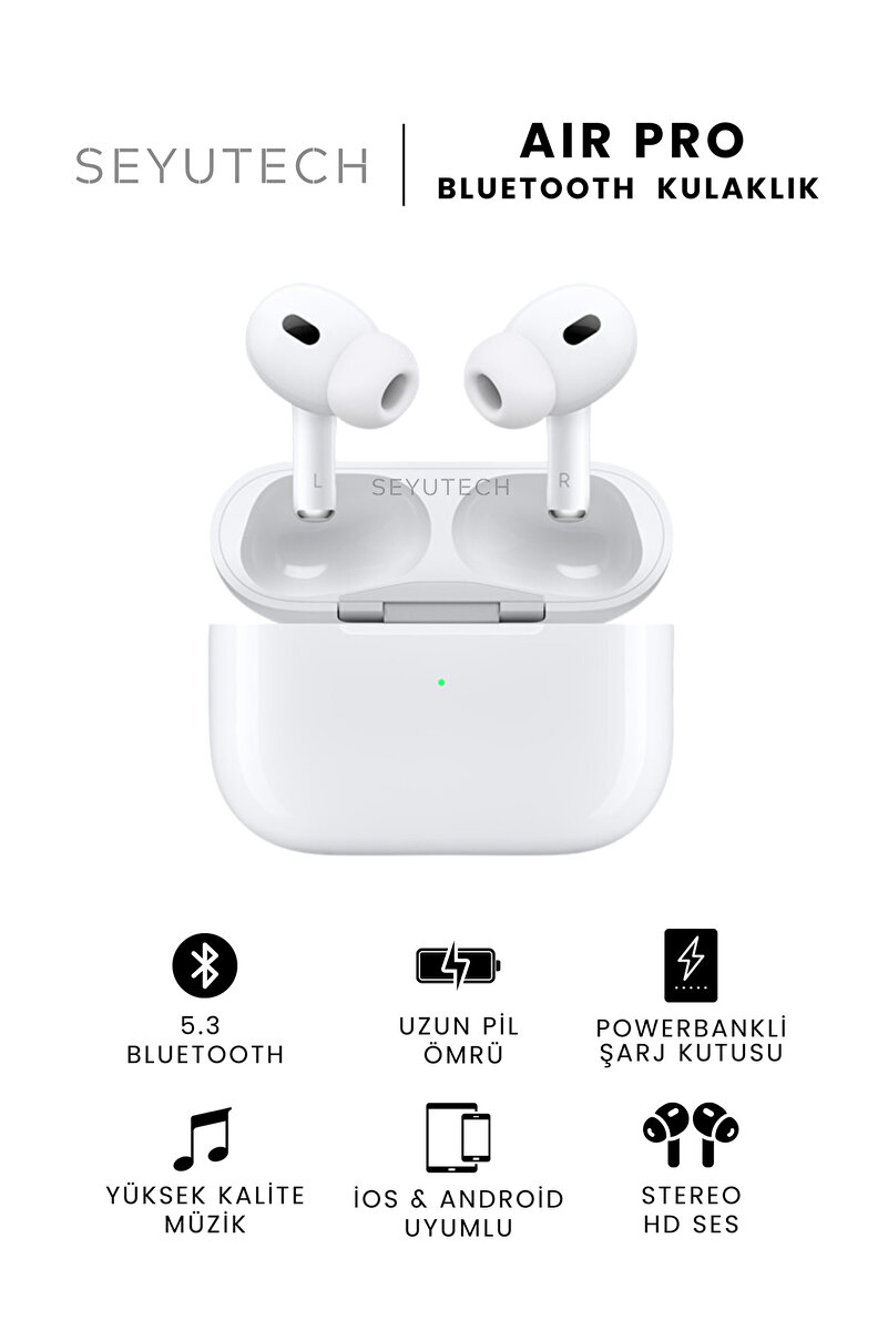 SEYUTECH Air Pro Bluetooth Kulaklık Ios Ve Android Uyumlu Kablosuz Kulaklık