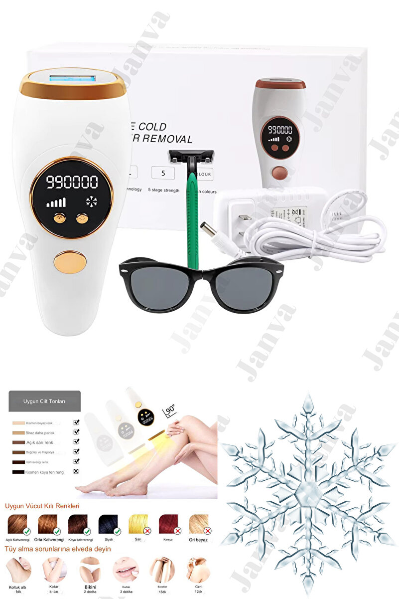 Janva Yeni Nesil Buz Lazer Ipl Epilasyon Cihazı 999.888 Atım