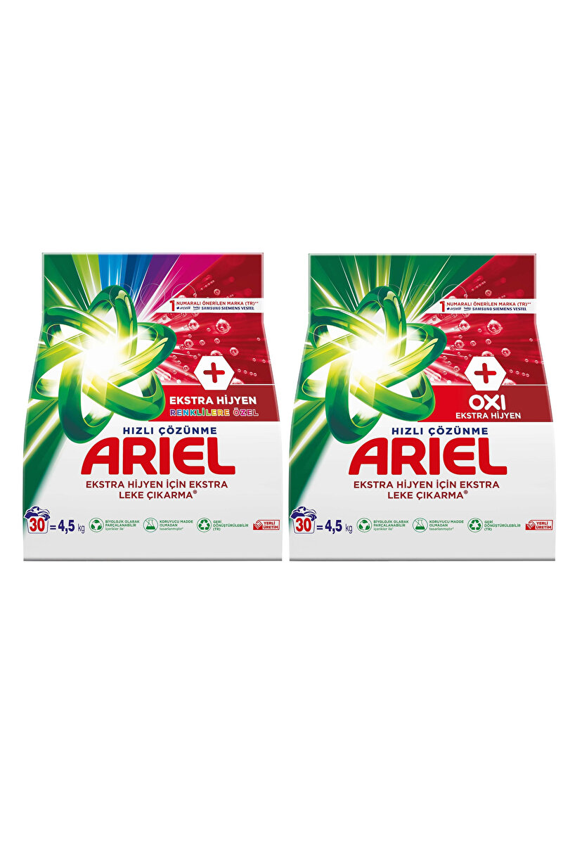 Ariel Oxi Beyaz Ve Renkli Kalıntı Karşıtı 4.5kgx 2adet
