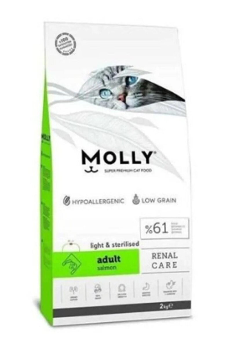 Molly Kısırlaştırılmış Kedi Maması Somonlu 2kg