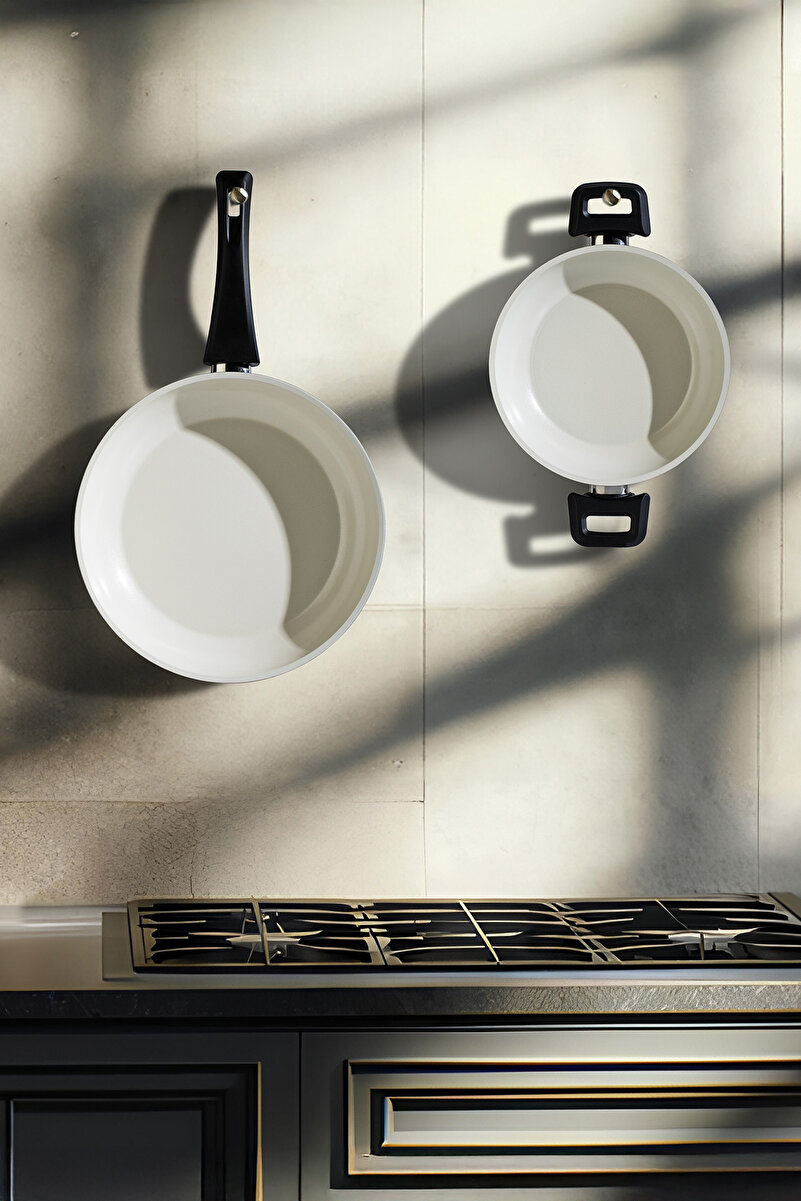 Nehir Ceramic Siyah 2 Parça Tava Seti