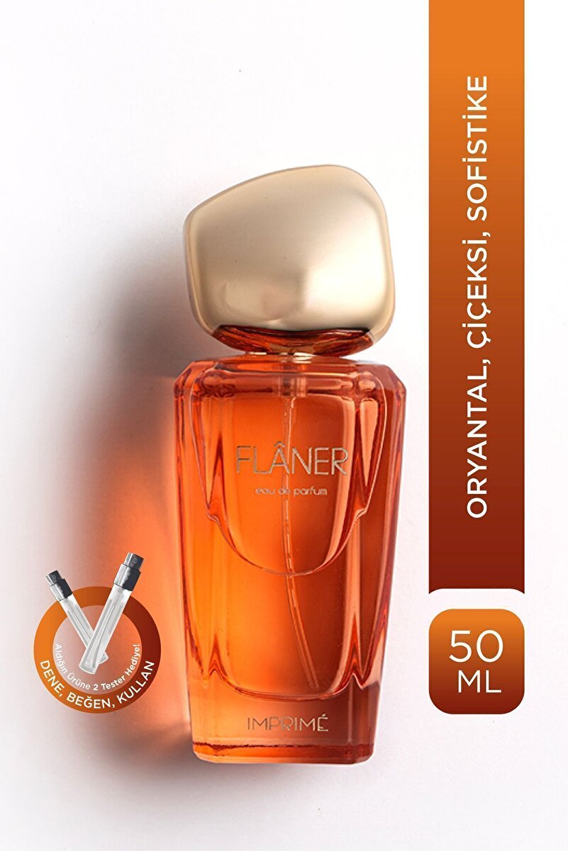 Imprime Flâner Edp Kadın Parfüm 50ml | Oryantal, Çiçeksi | Narenciye, Lavanta, Safran, Adaçayı, Amber, Sedir