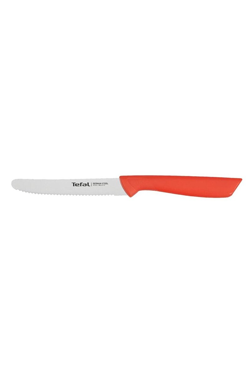 TEFAL Colorfood Tırtıklı Çok Amaçlı Bıçak 10cm Turuncu
