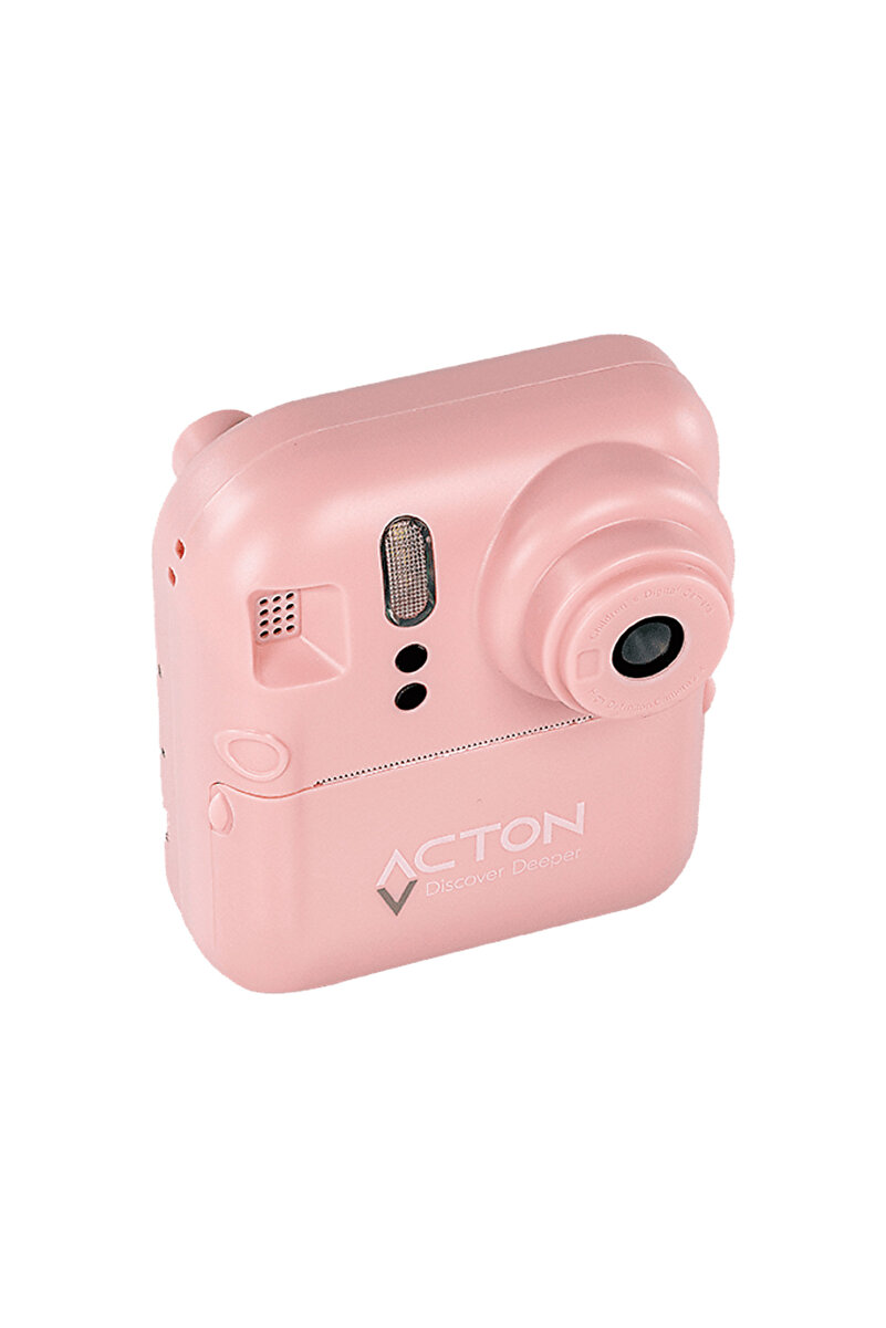 ACTON Şipşak Kağıt Baskılı Dijital Çocuk Fotoğraf Makinesi Pembe