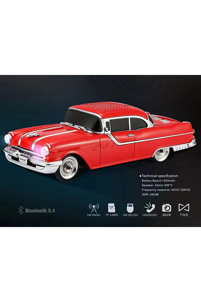 ErginGroup WS-598 Eşref Tek Klasik Araba Kablosuz Bluetooth Hoparlör Speaker Fm Radyo SD Kart USB