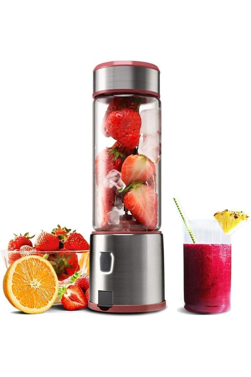 M90 450 Ml Taşınabilir Metal Buz Kırıcı Blender Shaker Smoothie Blender Keskin Bıçaklı