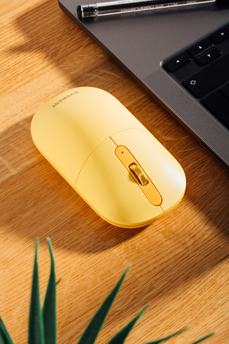 Everest Kablosuz Mouse 3d Sessiz Wireless Elektronik Pilli Smw-384 Sarı