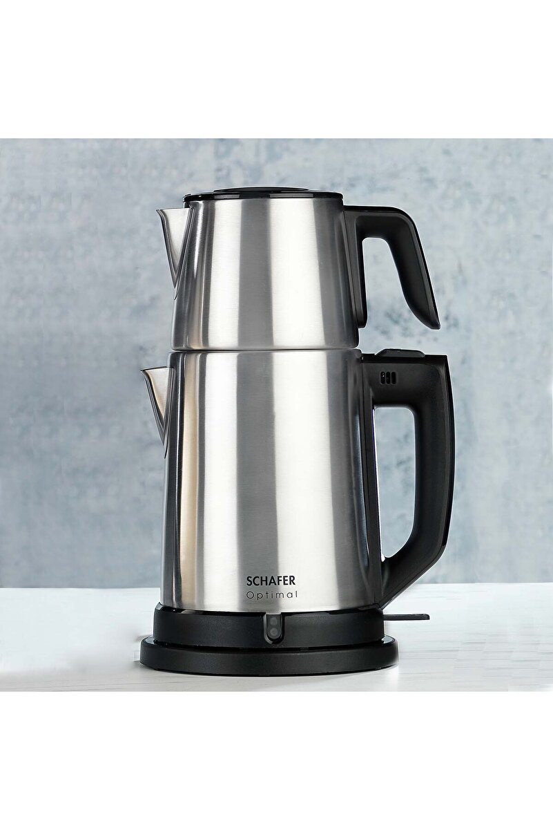 Schafer Optimal Elektrikli Paslanmaz Çay Makinesi-Inox