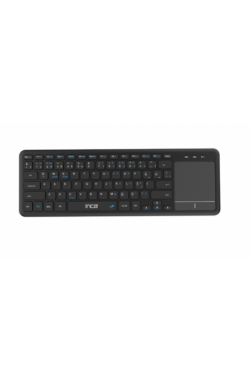 Inca IBK-568BT Kablosuz Touchpad Klavye | Bluetooth 5.0 + 2.4GHz USB Alıcılı Çoklu Cihaz Uyumlu