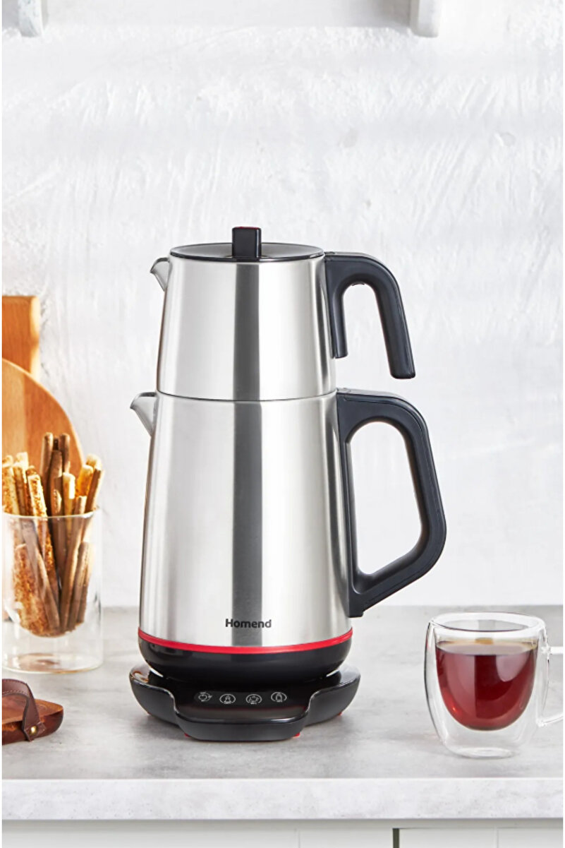 HOMEND 1708H Dokunmatik Bazalı Çelik Çay&Mama Makinesi