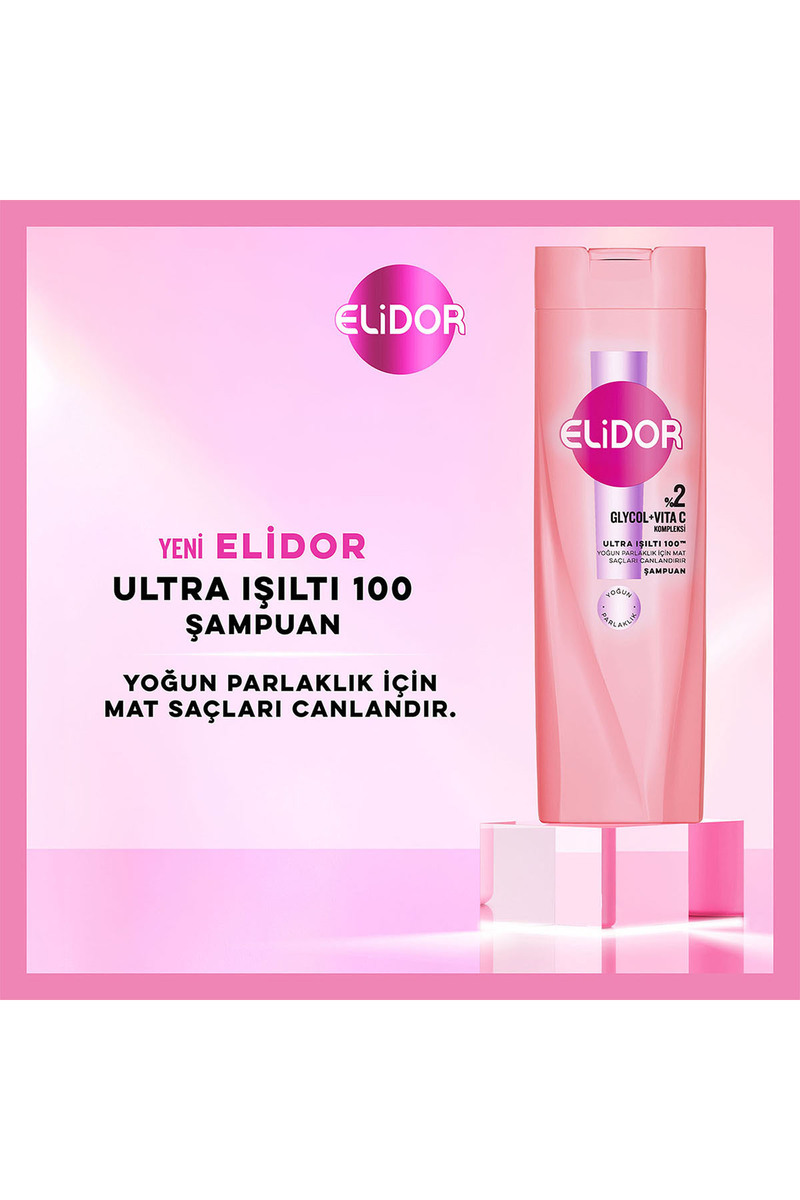 Elidor Saç Bakım Şampuanı Ultra Işıltı Yoğun Parlaklık 400 ml X3