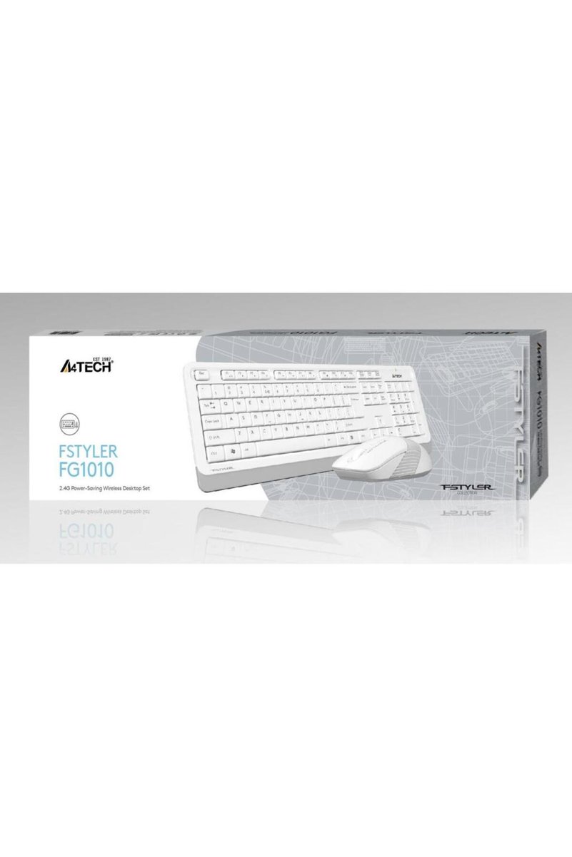 A4 Tech Fg1010 2.4G Beyaz Q Fn-Mm Klv+Optik Mouse Set