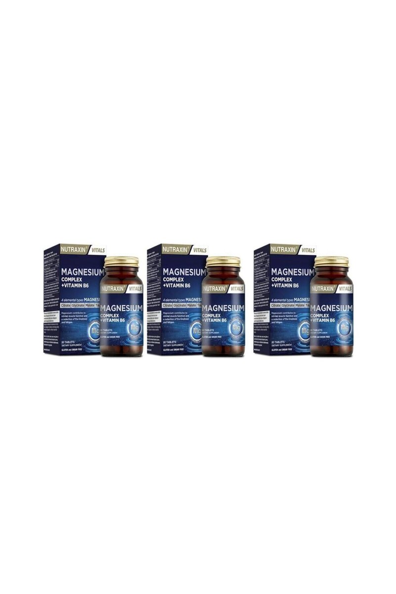 Nutraxin Magnezyum Complex 60 Tablet 3 Adet