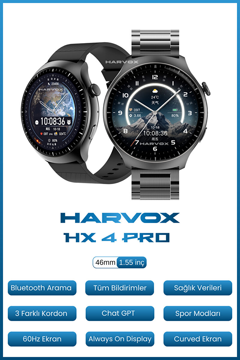 HARVOX Watch HX-4 Pro Akıllı Saat Iphone Ve Android Tüm Telefonlara Uyumlu