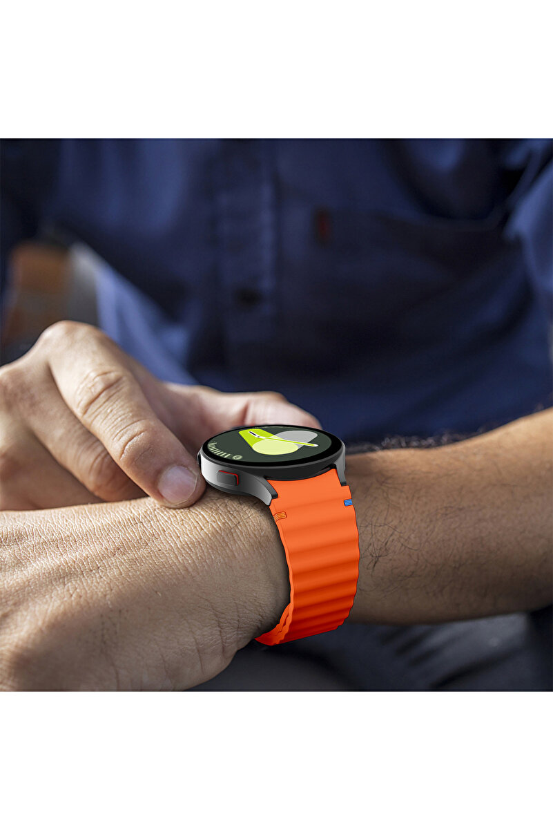 Nextron Samsung Galaxy Watch 4/5/6/7/FE/40/44/Classic/42/43/46/47 Uyumlu Yüksek Kaliteli Spor Silikon Kordon