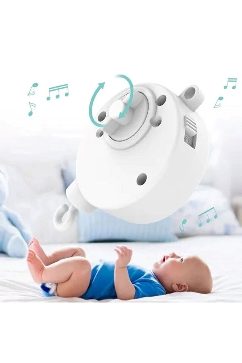 HOBİKİDS Müzikli Dönence Beşik Aparatı, Dönence Müzik Kutusu ( Kurmalı )