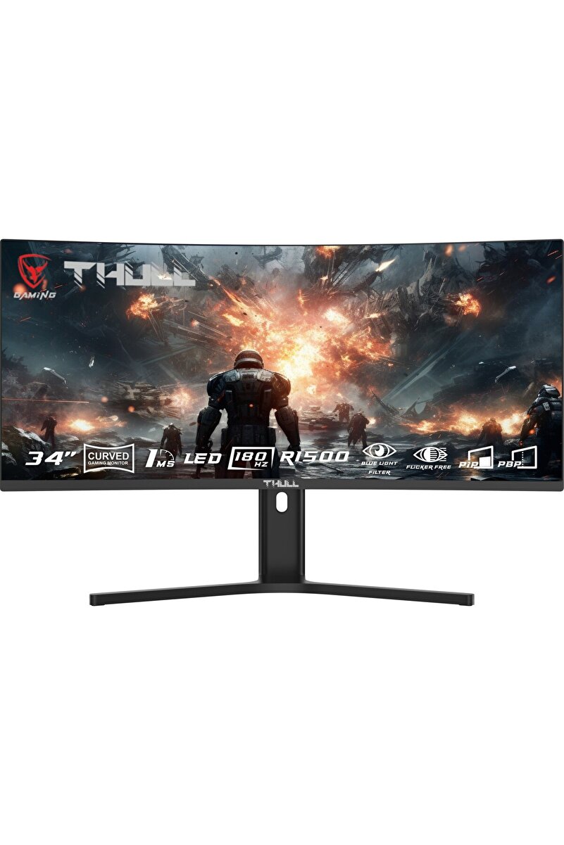 THULL TJ-WQHD34C-180 Vision 34" 1ms 180Hz Wqhd (2xhdmı+2xdp) Va Frameless Curved Gaming Monitör
