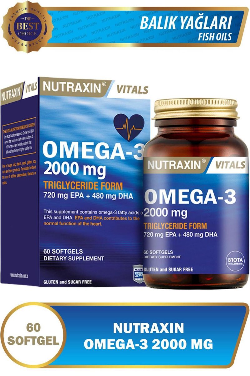 Nutraxin Omega 3 2000 Mg 60 Tablet