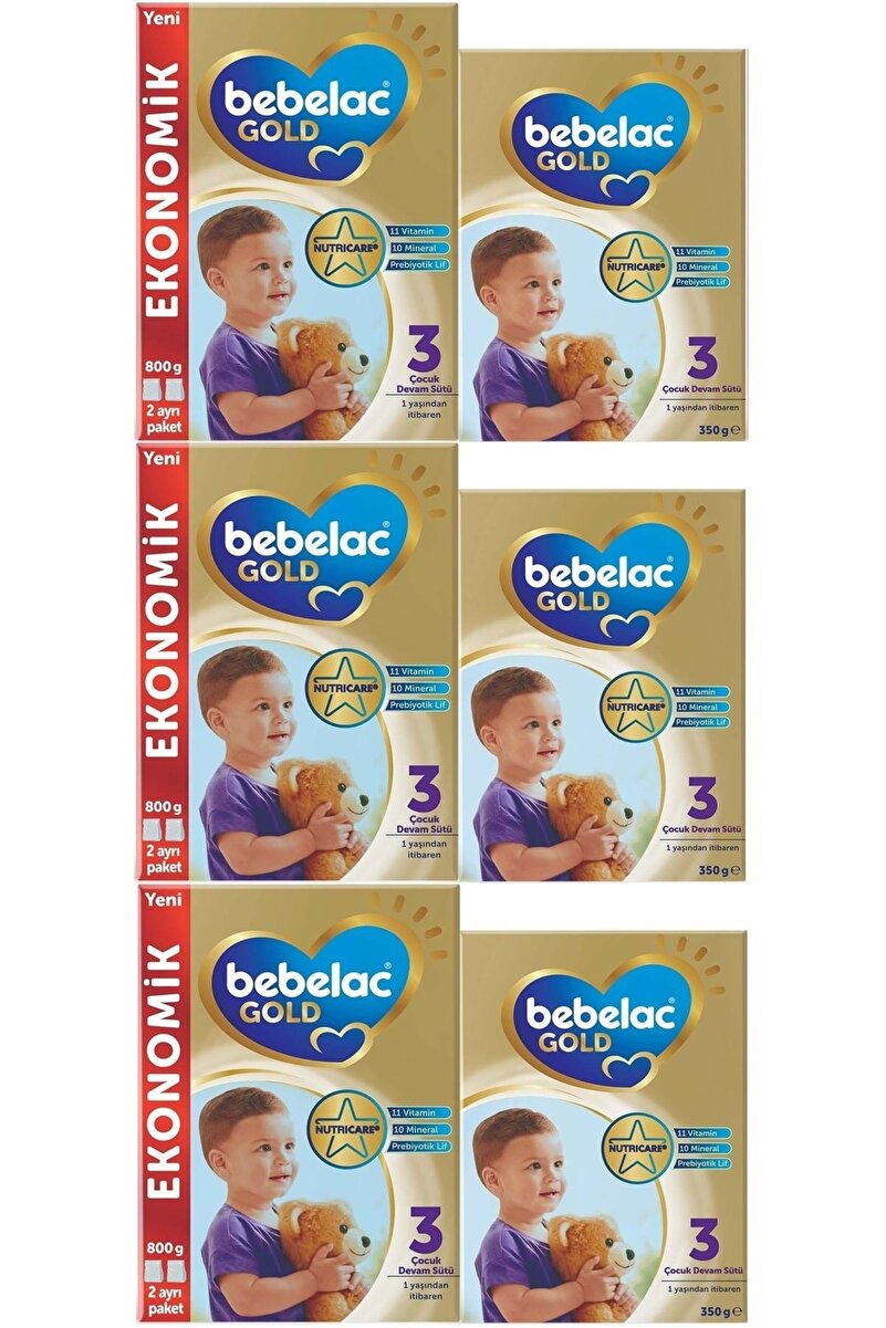Bebelac Gold 1150gr (800GR 350GR) No:3 Devam Sütü (1 YAŞ) (3 LÜ SET)