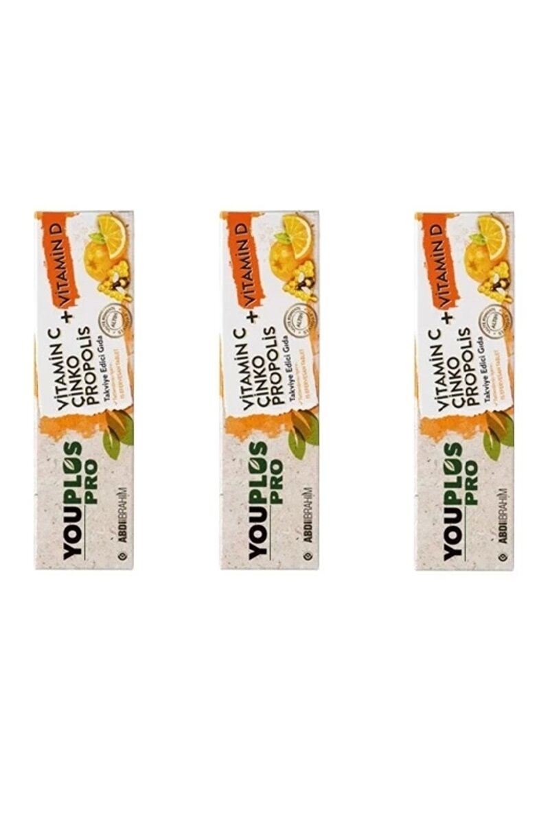 Youplus Pro Vitamin C, D, Çinko & Propolis 15 Efervesan Tablet 3 Adet