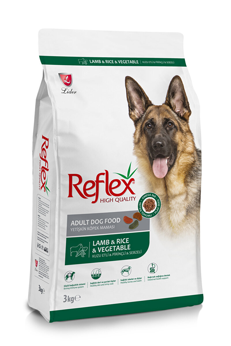 Reflex Kuzulu Piriçli Ve Sebzeli Yetişkin Köpek Maması 3 Kg