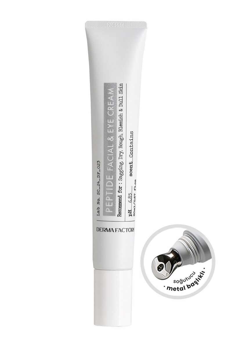 DERMA FACTORY Peptit Içeren Masaj Başlıklı Göz Ve Yüz Kremi Peptide 20ml