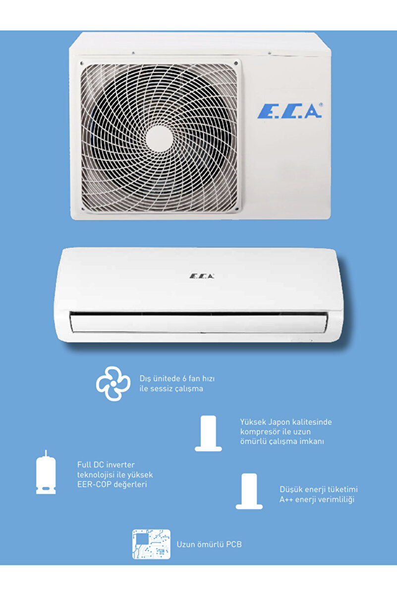 Eca Spylos Pro Esa 1512a100 A 12000 Btu Inverter Duvar Tipi Klima (MONTAJ DAHİL)