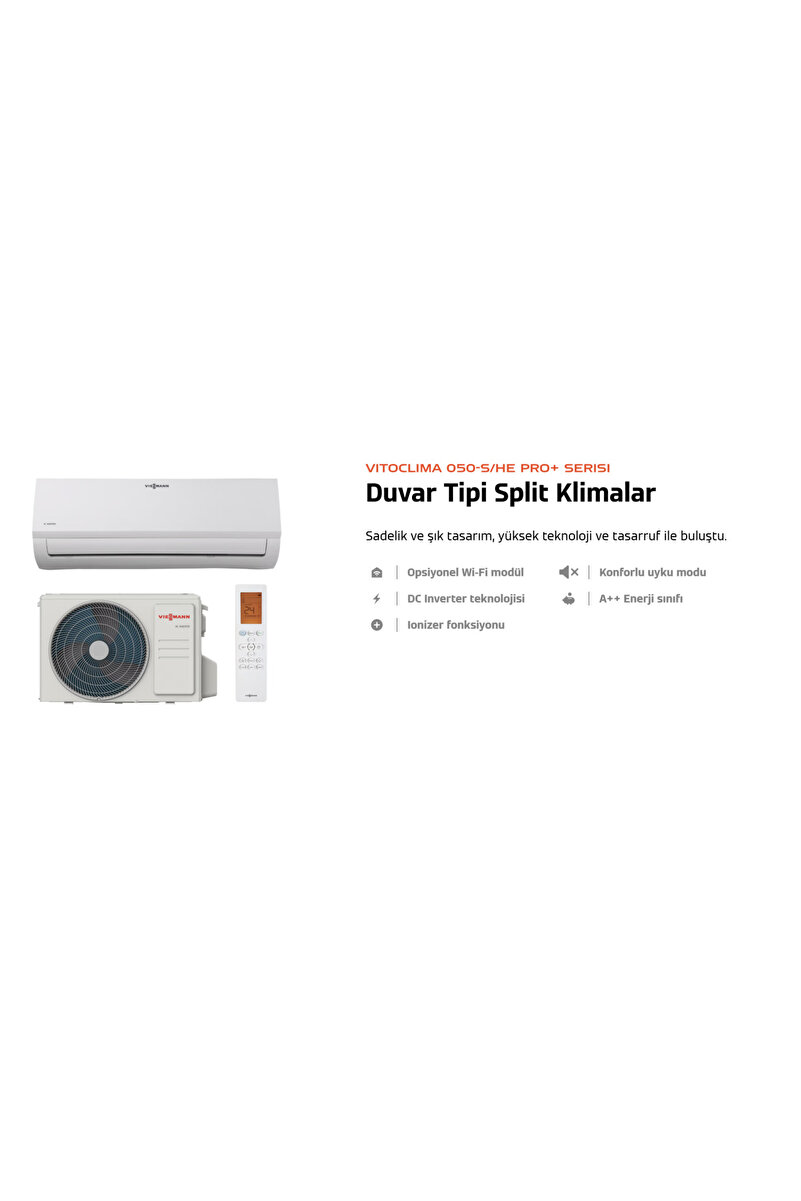 Viessmann Vitoclima 050 Pro+ 12.000 BTU İnverter Split Klima (Montaj Dahil)