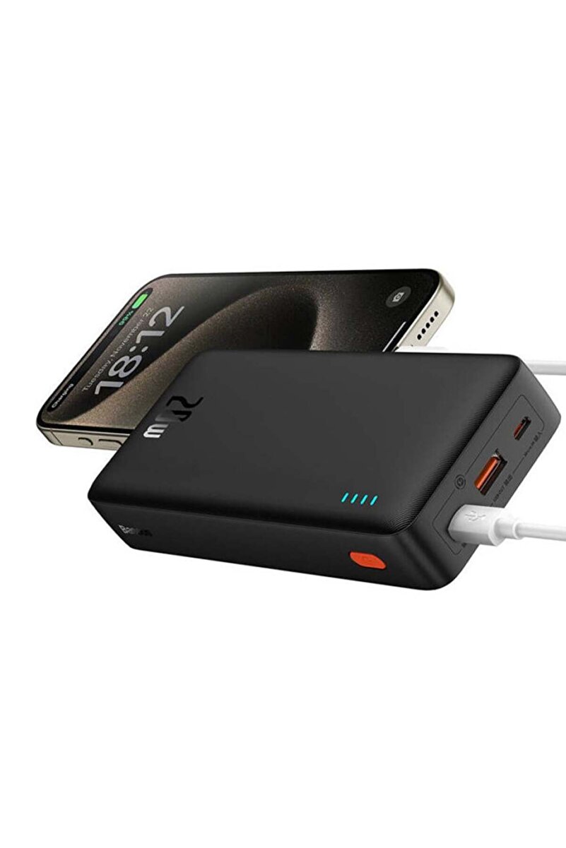 Baseus BASEUS Airpow Hızlı Şarj Powerbank 20.000 mAh ( 20W - 2 Port ) - Siyah