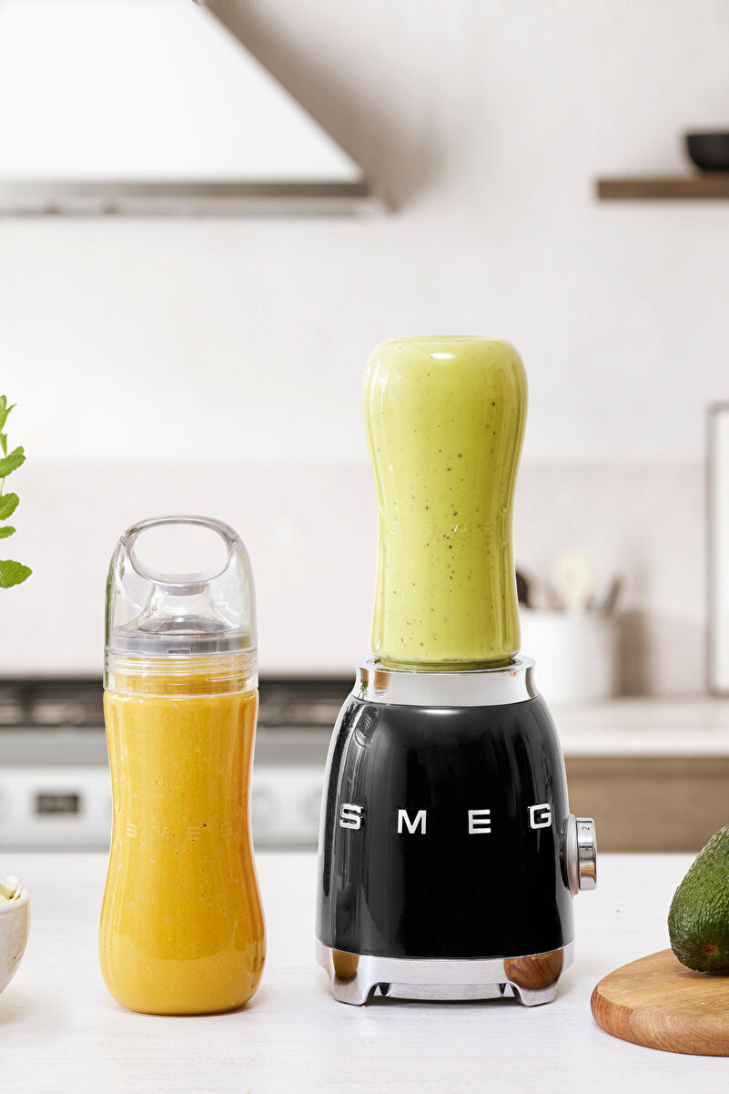 SMEG 50's Style Siyah Kişisel Blender - Double Bottle