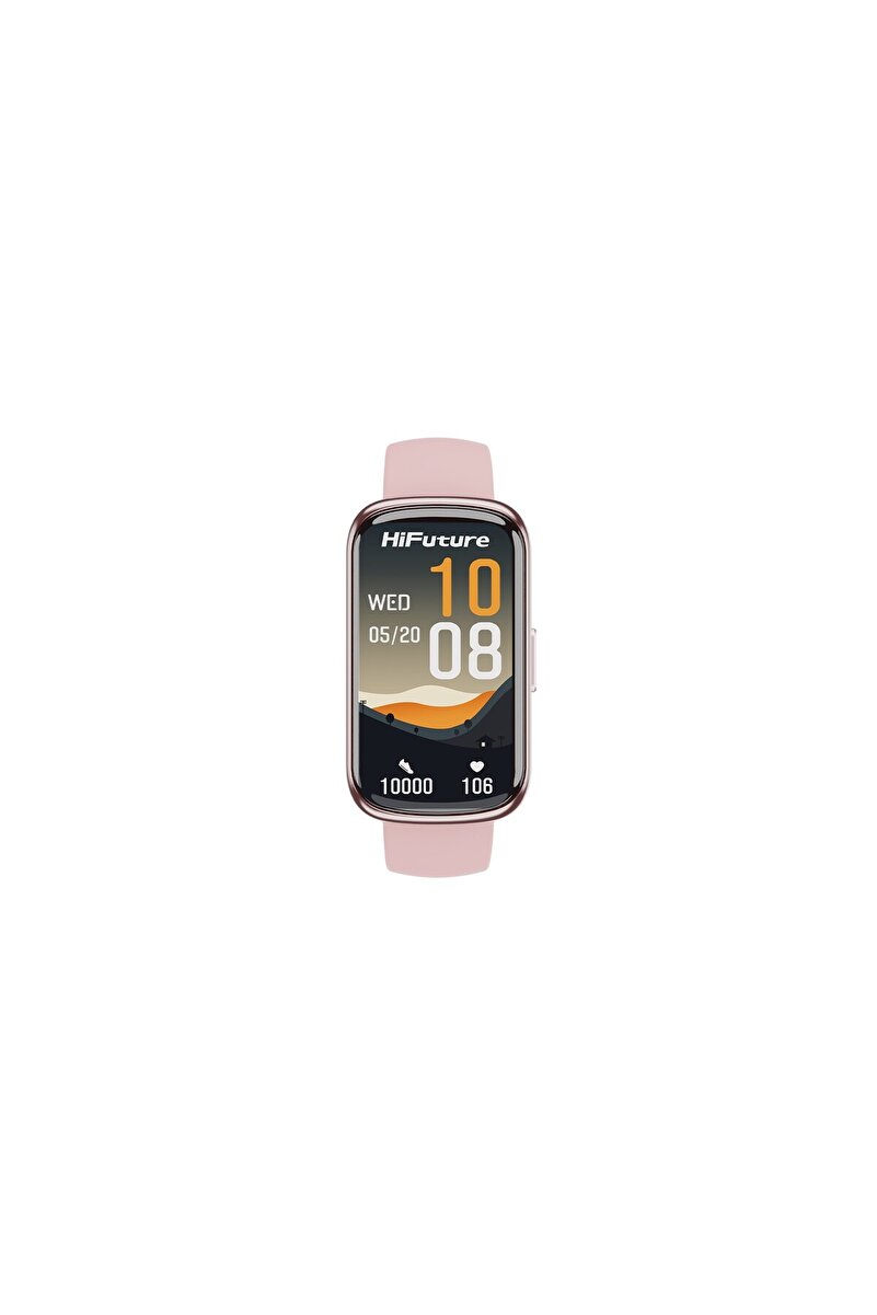 HiFuture EVO2 Bluetooth 5.2 1.47” Akıllı Bileklik Su Geçirmez Nabız Takibi Spor Modu Pembe