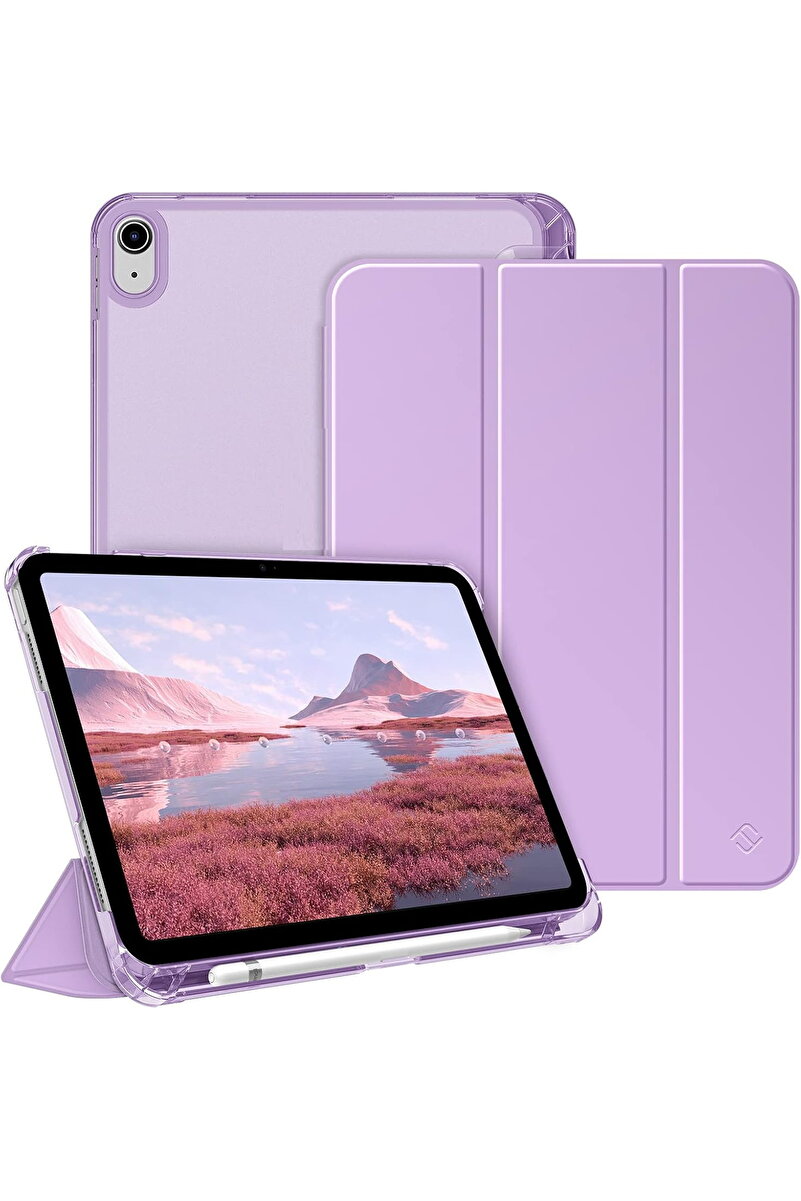 m.tk moveteck İpad 11. Nesil A16 11inç/10. nesil 10.9inç 2025 Uyumlu Kılıf Flip Cover Kalem Bölmeli Renkli Pc Case