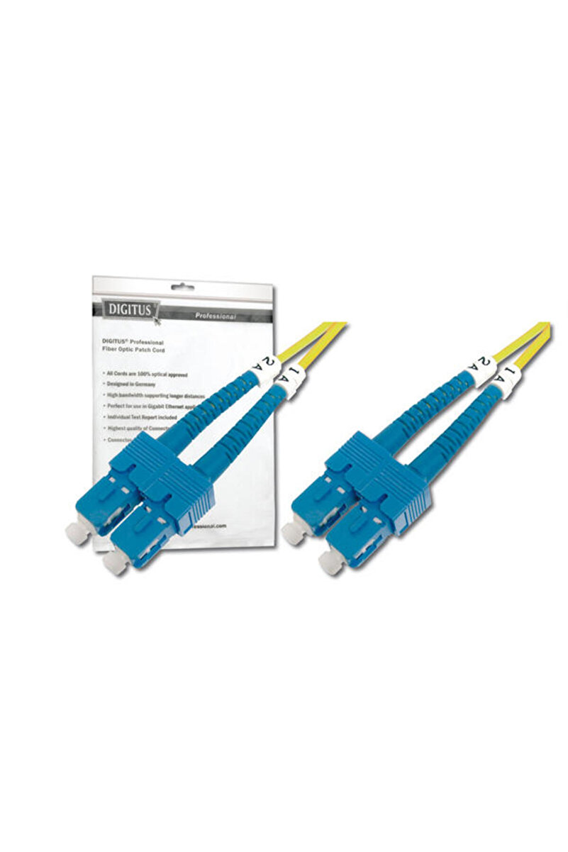 Genel Markalar Digitus SC-SC Fiber Optik Patch Kablo, 1 metre, Singlemode, Duplex, 09/125
