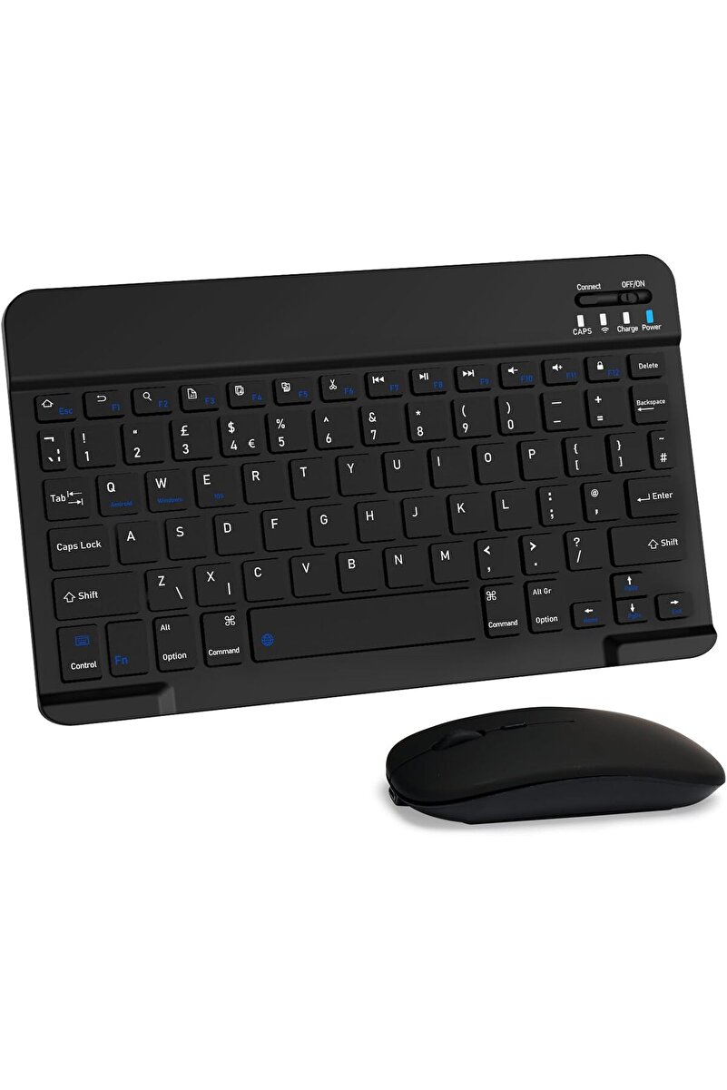 m.tk moveteck Üniversal Tablet Telefon iPad Cihazlara Uyumlu Kablosuz Taşınabilir Bluetooth Klavye ve Mause Seti