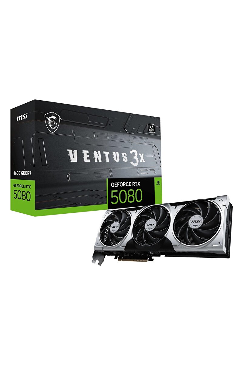 MSI Ventus 3X Plus GeForce RTX 5080 16GB GDDR7 256Bit HDMI/DP Ekran Kartı