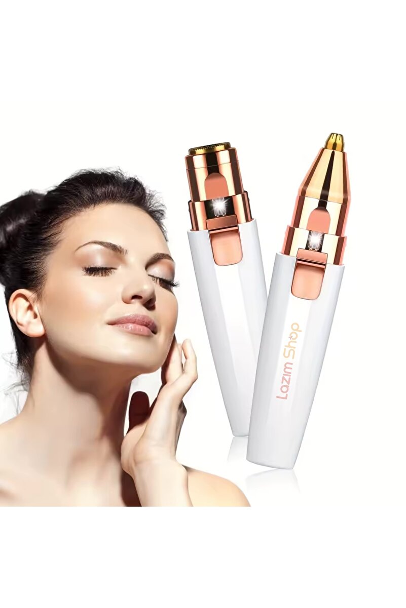 Lazım Shop 2 Başlıklı Tüy Temizleyici Epilasyon Aleti Şarjlı Flawless