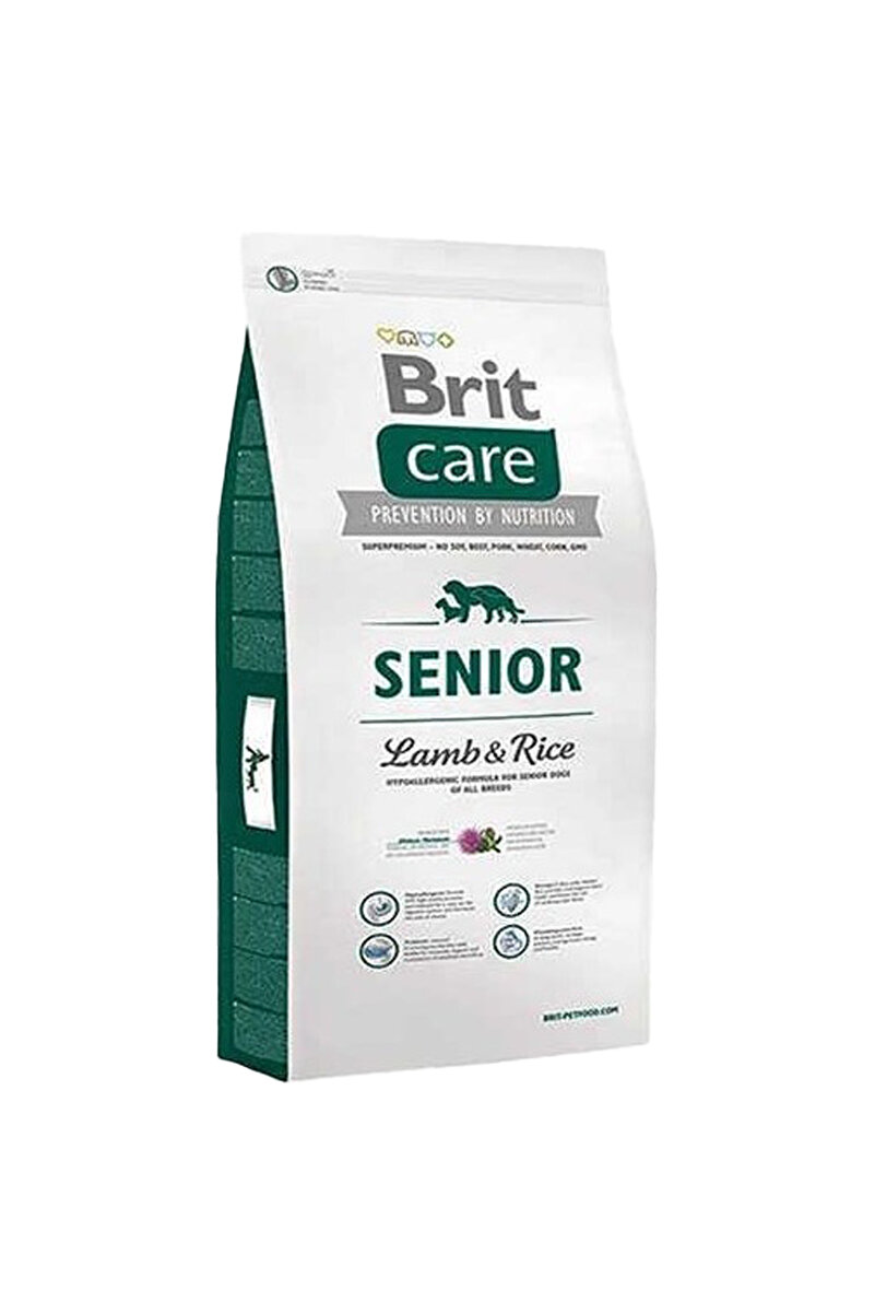 Brit Care Hipoalerjenik Kuzulu ve Pirinçli Tüm Irklar İçin Yaşlı Köpek Maması 3kg